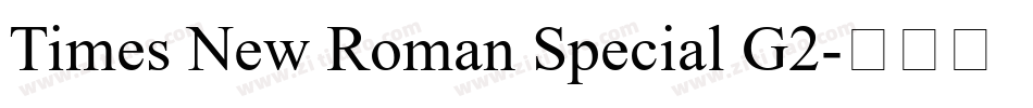 Times New Roman Special G2字体转换